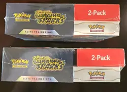 (2 BOXES) Pokemon Surging Sparks ETB + Booster Bundle Costco 2-pack - SEALED! - Image 2