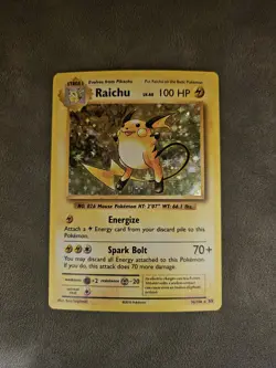 Pokemon TCG Raichu 36/108 Holo Rare 2016 - XY Evolutions - NM - Image 1
