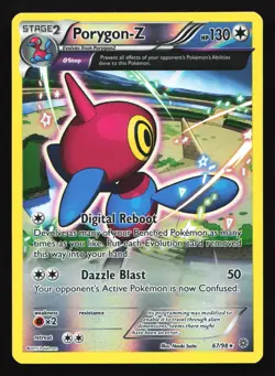 Pokemon Porygon-Z 67/98 Ancient Origins Reverse Holo Rare LP - Image 1