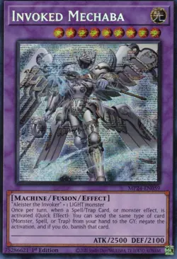 INVOKED MECHABA 1ST EDITION ALTERNATE ART SECRET RARE MP24-EN059 YUGIOH! - Image 1