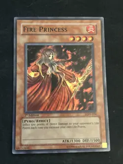 Yu-Gi-Oh! 1st Edition Fire Princess #LON-034 Light Play - Image 1