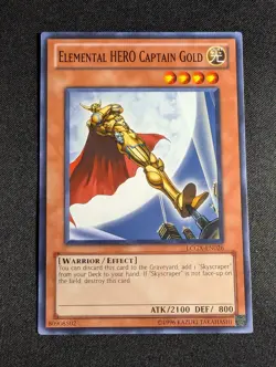 Yugioh - Elemental HERO Captain Gold LCGX-EN026 Unlimited Common NM - Image 1