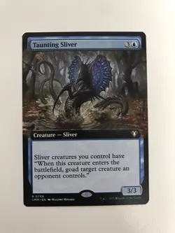 Taunting Sliver Extended Borderless MTG Magic the Gathering Card NM Mint CMM - Image 1