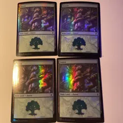 4x Magic the Gathering (mtg): Zendikar Rising: Forest #384 - Foil - Image 1
