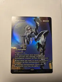 Nine Lives NM Borderless Foil MTG, Marvel's Spider-Man - Image 1