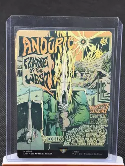 MTG LOTR ANDURIL FLAME OF THE WEST BORDERLESS POSTER #0746 FOIL - Image 1