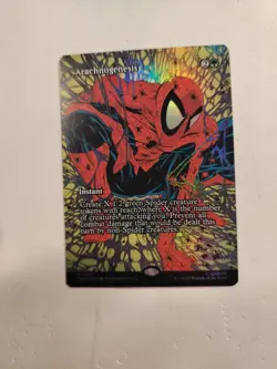 FOIL Arachnogenesis Borderless 0031 Marvel’s Spider-Man Magic MTG NM English Mtg - Image 3
