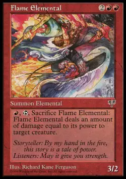 MTG: Flame Elemental - Mirage - Magic Card - Image 1