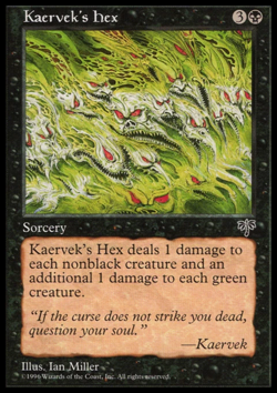 MTG: Kaervek's Hex - Mirage - Magic Card - Image 1