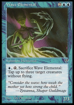 MTG: Wave Elemental - Mirage - Magic Card - Image 1