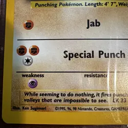 Pokemon Hitmonchan Card 7/102 Holo Rare Base Set Mint Condition 1999 WOTC - Image 2