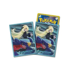 Pokemon Center Limited Deck Shield Cynthia & Garchomp Official Sleeves 64 - Image 1