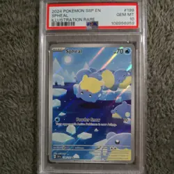 2024 Pokemon SSP EN Spheal #199 Illustration Rare PSA Gem MT 10 - Image 1