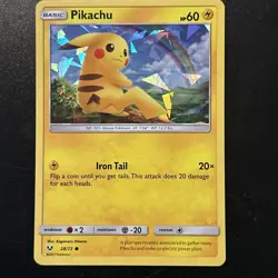 Pikachu 28/73 Pokemon Shining Legends Cracked ice Holo Lets Play Pikachu - Image 1