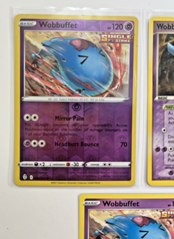 Pokemon TCG Lot Of 3 Wobbuffet Single Strike Rare Common - Image 2