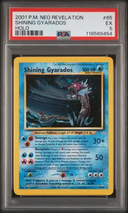 2001 POKEMON NEO REVELATION #65 SHINING GYARADOS-HOLO PSA 5 - Image 1