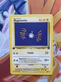 Pokemon TCG Team Rocket #60/82 Magnemite 1st Edition - Image 1