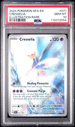 2024 Pokemon Sfa En Cresselia Illustration Rare PSA 10 - Image 1