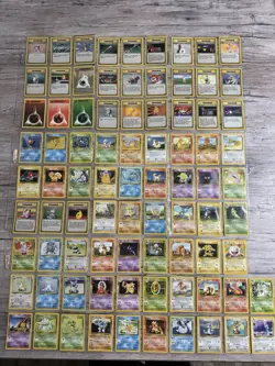 Lp - Mp Pokemon WOTC 100% Complete Set of All Non Holo Cards Includes Rares - Image 1