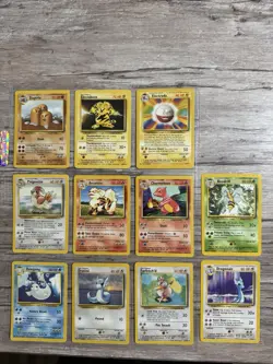 Lp - Mp Pokemon WOTC 100% Complete Set of All Non Holo Cards Includes Rares - Image 2