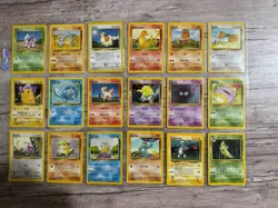 Lp - Mp Pokemon WOTC 100% Complete Set of All Non Holo Cards Includes Rares - Image 5
