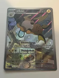 Pokemon - Raichu 211/193 Paldea Evolved Illustration Rare - NM Holo Near Mint - Image 1