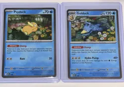 Pokemon TCG Mega Evolutions Psyduck 007 Golduck 008 Black Star Promo Holo NEW #3 - Image 1
