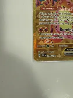 2023 Pokemon CHARIZARD Ex #228/197 Obsidian Flames OBF EN Hyper Rare Holo ENG - Image 4
