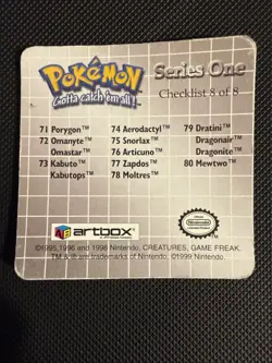 Artbox 1999 Pokemon Action Flipz Square Series One 80 Mewtwo #150 Rare - Image 2