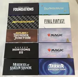 Lot of 10 MTG Magic The Gathering Empty Card Storage Boxes Collectible Artwork - Image 1