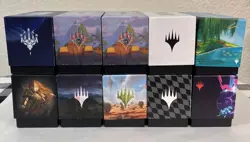 Lot of 10 MTG Magic The Gathering Empty Card Storage Boxes Collectible Artwork - Image 2