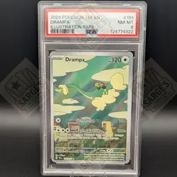 Drampa Temporal Forces 184/162 Illustration Rare Pokemon Card PSA 8 - Image 1