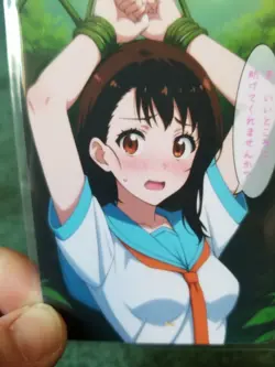 CUTE BRUNETTE WAIFU ANIME CARD - Image 3