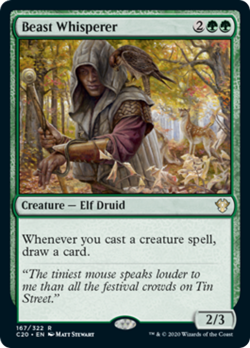 Beast Whisperer Commander 2020: Ikoria PLD Green Rare MAGIC MTG CARD ABUGames - Image 1