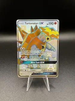Pokemon TCG Hidden Fates Turtonator GX Full Art Holo Card SV52/SV94 NM/M - Image 1