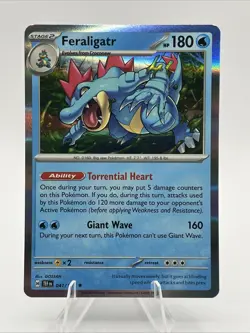 Pokemon TCG Feraligatr Holo Rare Card 41/162 Temporal Forces 2024 NM Rare - Image 1