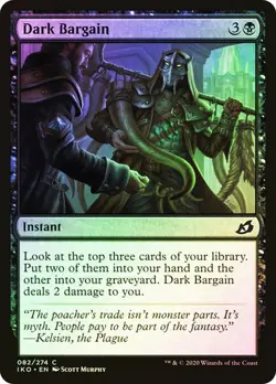 Dark Bargain Ikoria MTG MAGIC INSTANT #82 FOIL O252 - Image 1
