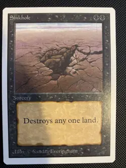 English - MTG Sinkhole - NM - Unlimited Edition - Image 1