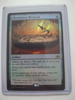 FOIL THRUMMING HIVEPOOL - NM - mtg Edge of Eternities - Image 1
