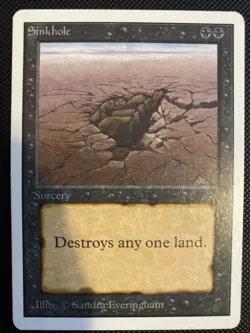 English - MTG Sinkhole - LP - Unlimited Edition - Image 1