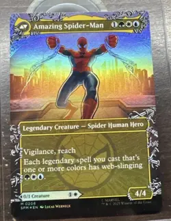 Peter Parker FOIL Borderless 208 Marvel’s Spider-Man SPM MTG Mythic Unplayed NM - Image 2