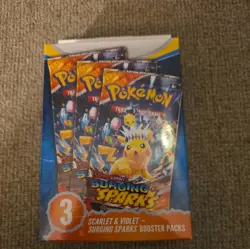 Pokemon TCG - Surging Sparks - 3 Pack Boosters - Factory Sealed - Image 1