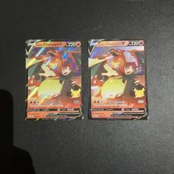 x2 Pokemon Tcg Lance’s Charizard 11/25 Celebrations SWSH133 black Star Promo - Image 1