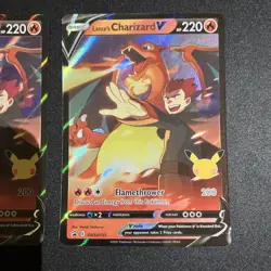 x2 Pokemon Tcg Lance’s Charizard 11/25 Celebrations SWSH133 black Star Promo - Image 3