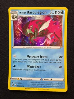 Hisuian Basculegion 045/196 Holo Rare LP - Pokemon TCG Sw&Sh Lost Origin LOR - Image 1
