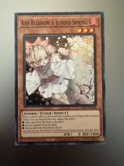 Yugioh! Ash Blossom & Joyous Spring (Super Rare) RA01-EN008 1st Ed NM - Image 1