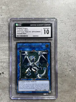 Yugioh Card Firewall Dragon Ultimate Rare CGC 10 Gem Mint, OP16-EN002 2021 - Image 1