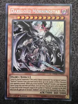 Yugioh Darklord Morningstar DESO-EN029 Secret Rare 1st Edition NM - Image 1
