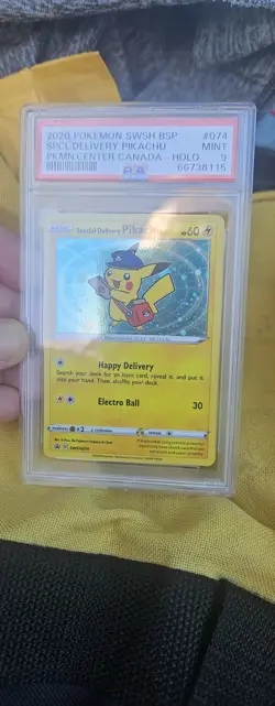 Special Delivery Pikachu SWSH074 SWSH: Sword & Shield Promo Cards Holo PSA 9 - Image 5