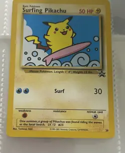 Surfing Pikachu Blackstar Promo Pokemon Card WOTC Vintage TCG - Image 1
